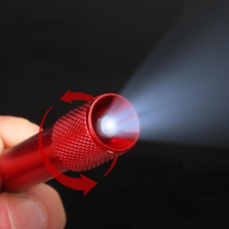 5 Pezzi Mini Torcia Portachiavi Torcia LED Colorata con Moschettone Batterie AA Incluse per Campeggio Escursionismo Ciclismo