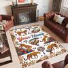 Leopard Theme Crystal Velvet Floor Rug Personalized Custom Name Text Warm Carpet Home Decoration