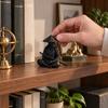 Tea Room Zen Decoration Japanese Samurai Warrior Statue, 3D Printed Ninjas Figurine, Sit in Meditation Entrance Hall Statuette Sculpture for