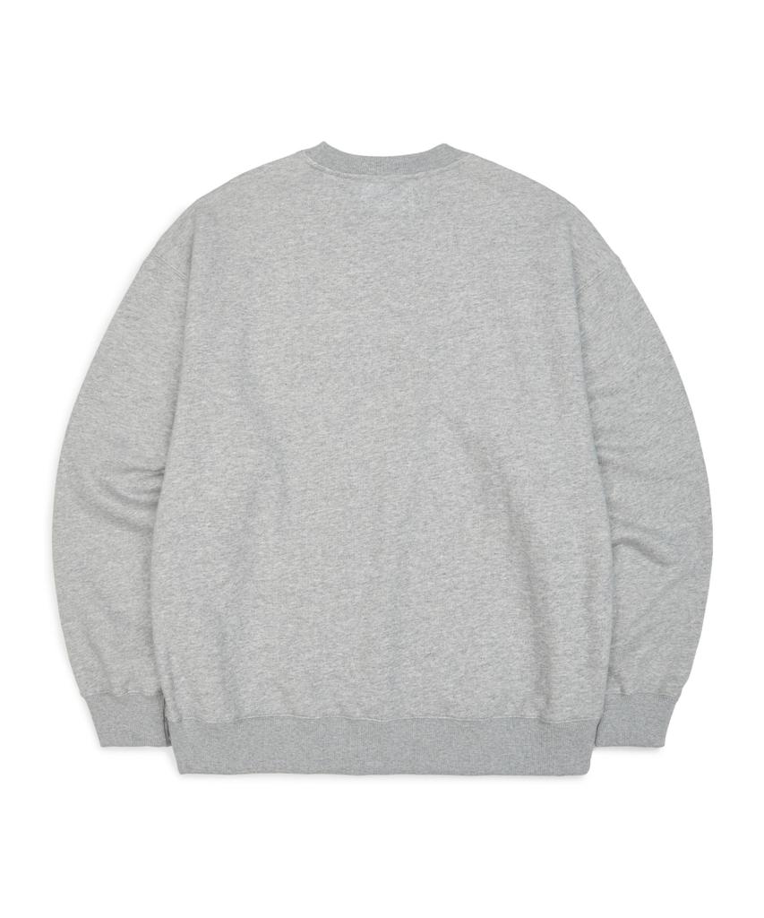 Mark Gonzales Signed Logo Velvet Embroidered Sweatshirt - M/Grey