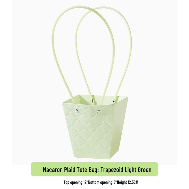 Macaron Flower Arrangement Tote - DIY Waterproof Paper Bag for Bouquets and Gift Packaging