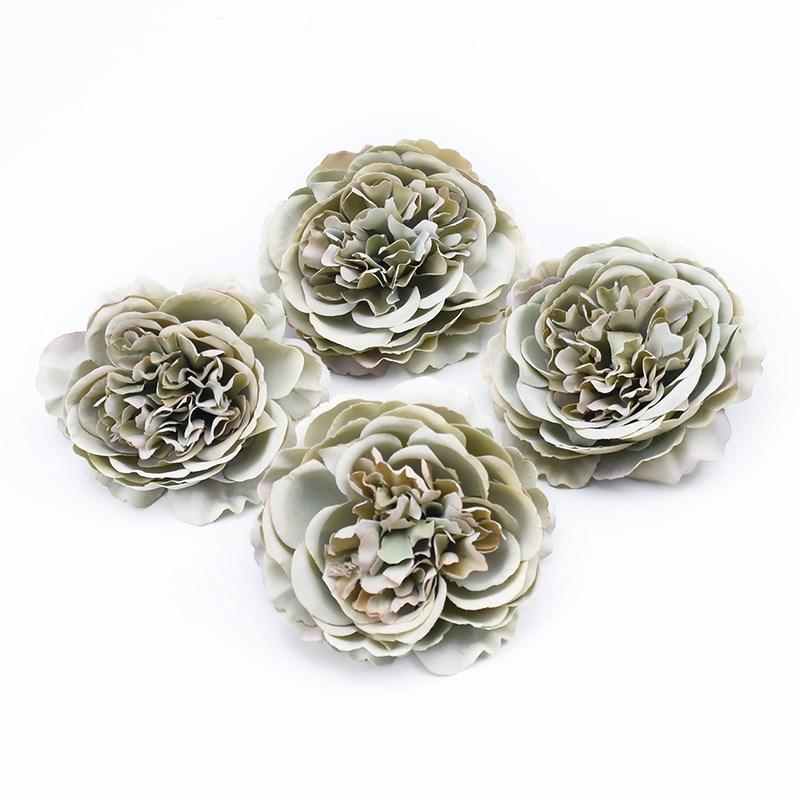 5/10 st Konstgjorda Blommor Europeiska Pionhuvuden Bröllop Brud Hemrum Jul Trädgårdstillbehör Diy Skrapbok Hög kvalitet