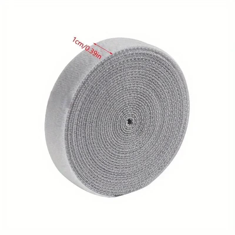 Cuttable Hook Loop Cable Organizer Tape With Strong Adhesion And Reusable Design Perfect For Home Office Desk Cable Management