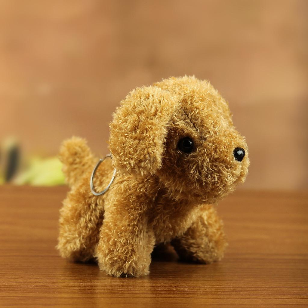 Teddy Dog Plush Toy Keychain With Pp Cotton Filling For Children And Gifting