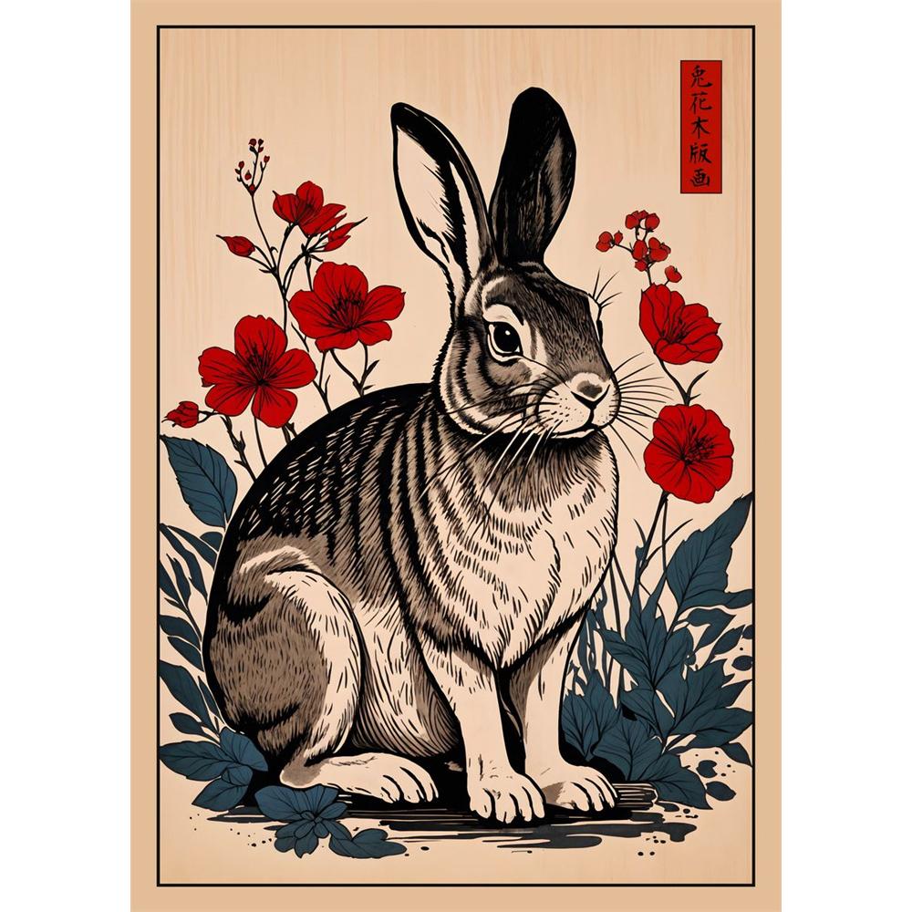 DIY Diamond Painting Traditional Japanese Chinese Animal Mosaic Embroidery Cross Stitch Kit Living Room Home Art Wall Decor