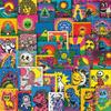 50Pcs Psychedelic Cartoon Color Aesthetics Graffiti Stickers Decoration Luggage Phone Guitar Scrapbook Cup Car Classic Kid Toys