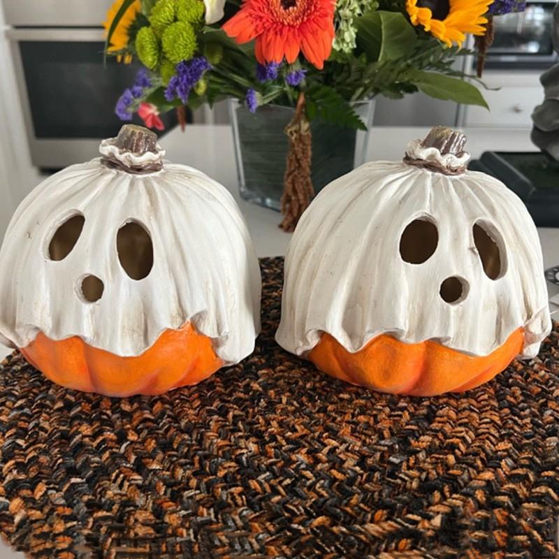 

Украшения на Хэллоуин, Светящиеся тыквенные украшения, Милые хэллоуинские украшения для интерьера, Подходят для столешницы, каминной полки, вечеринки, домашнего декора One Size