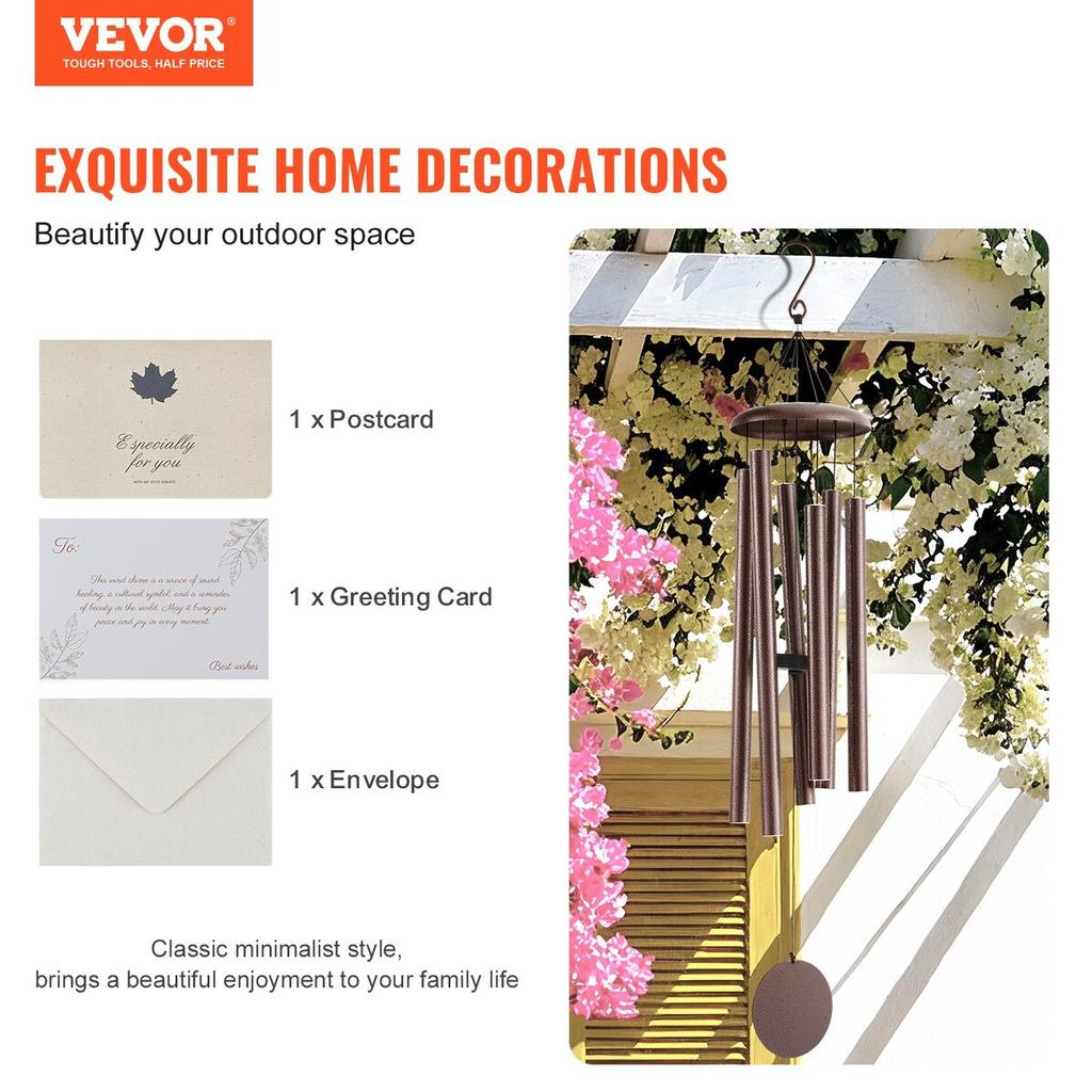 Wind Chimes for Outside 1143 mm Aluminum Memorial Deep Tone Wind Chimes