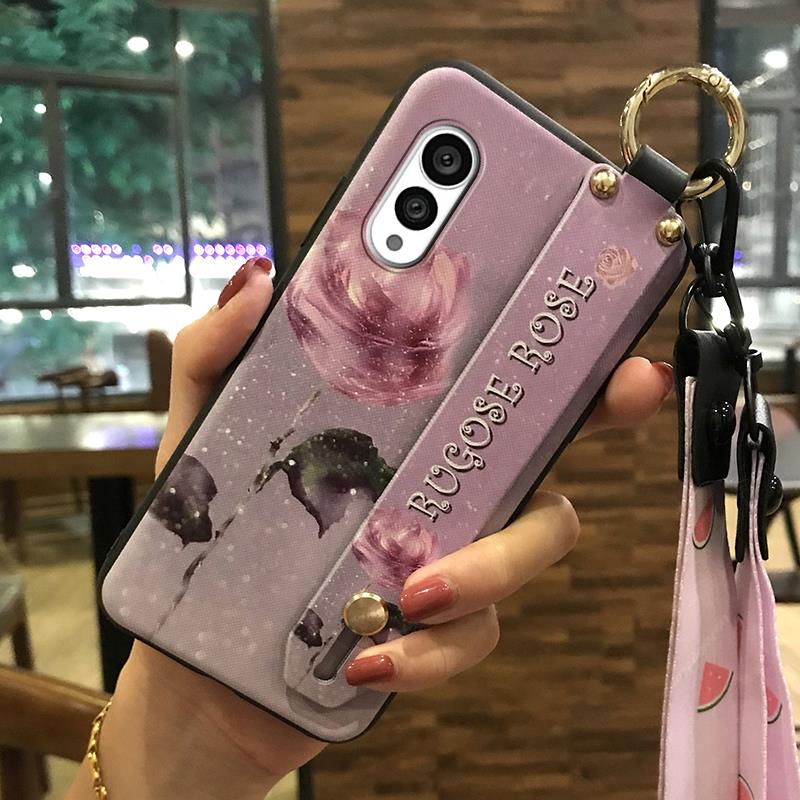 Anti-dust Protective Phone Case For FCNT/Fujitsu Arrows N F-51C Fashion Design Wristband Kickstand Durable Phone Holder