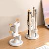 High Capacity Rotating Pen Stand 4 Compartments   ABS Construction Office Supply