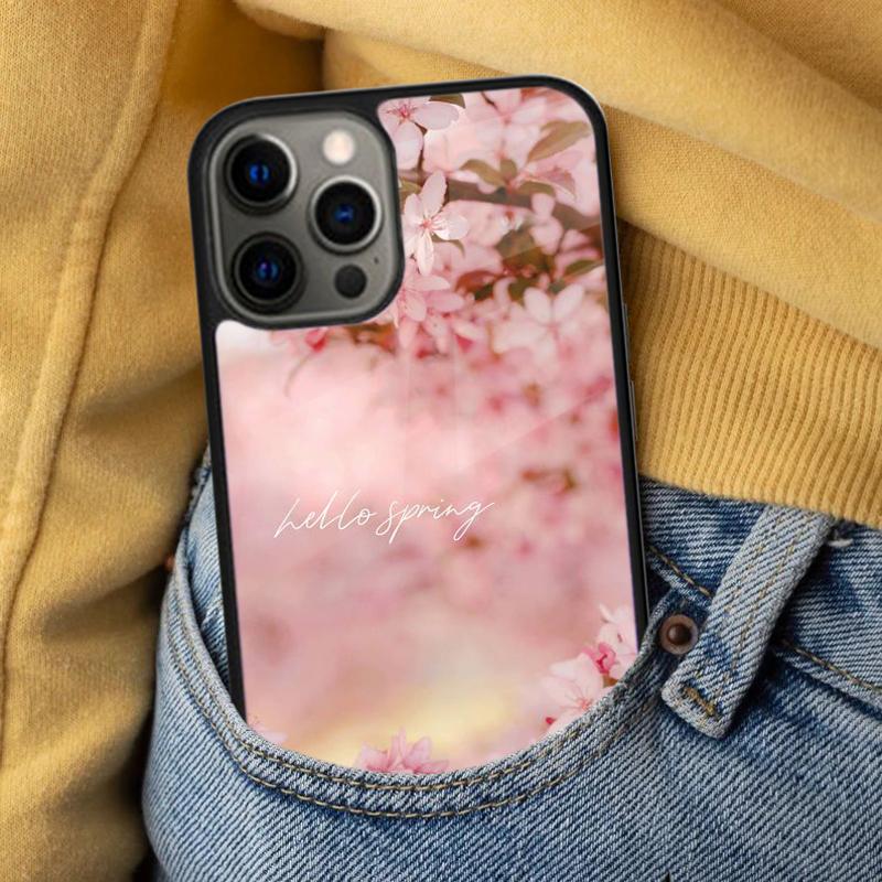 Hello Spring Flowers Soft Phone Case for iPhone 17 Air 16e Pro Max 15 Pro 13 14 Plus 11 12 MagSafe Magnetic Coque