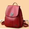 Women's Soft Leather Backpack Large Capacity Backpack Travel Schoolbag