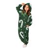 Set de pijama din flanelă cu imprimeu de Crăciun pentru copii, pentru relaxare în vacanță