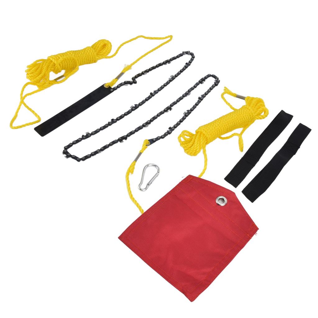 48 Zoll Baumast Hand Seilkettensäge 63 Zähne Hohe Härte Komfortabler Griff Faltbare Tasche