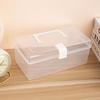 1Pcs Transparent Plastic Storage Box Large-Capacity Sundries Stationery Mask Miscellaneous Container Box Waterproof Dustproof