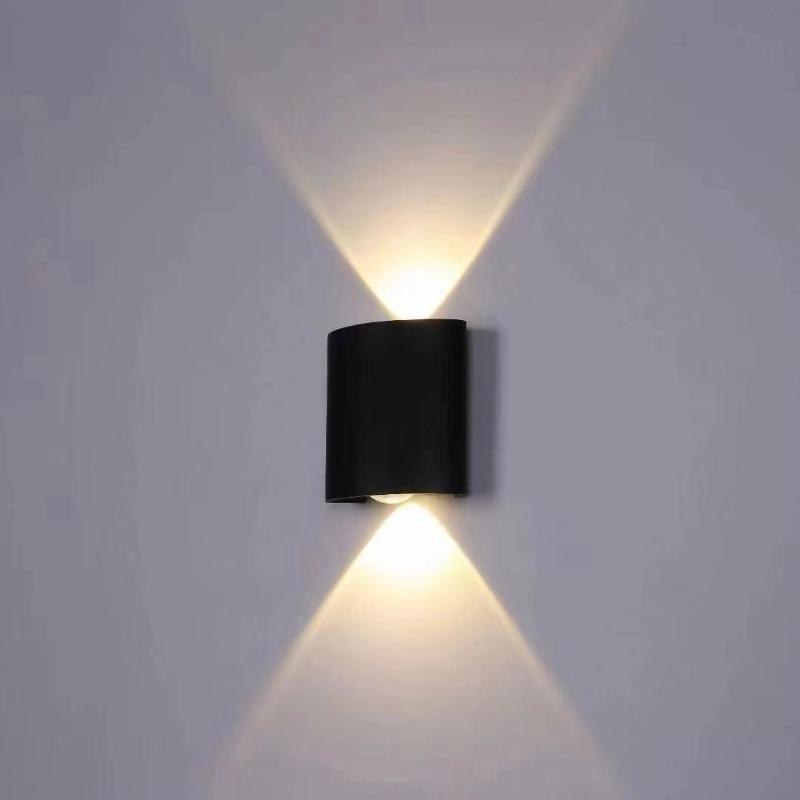 Up Down LED Wall Sconce Modern Black Wall Mount Light 1PC for Indoor Outdoor Home Hotel Hallway Decoration