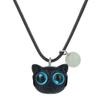 Niedliche Cartoon Katze mit großen Augen Leuchtarmbänder Leuchten im Dunkeln Fluoreszierendes Anhängerarmband für Frauen Paar Freundschaftsschmuck