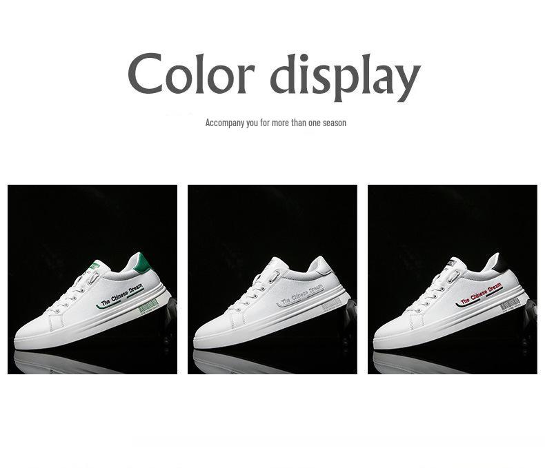 Men's 2025 Spring Casual White Korean Style Versatile Sneakers - Student Sports & Running Shoes