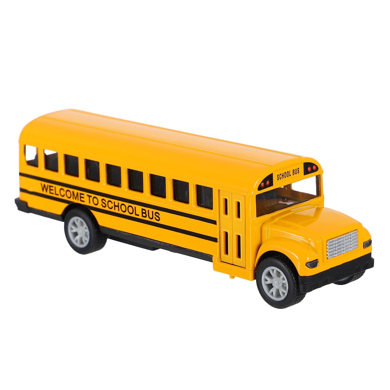 

Toyvian School Bus Toy Miniature Car School Bus Model Toy Open the Door for Daily Play 1:32