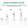6 Pcs Variable Arc Nozzles Radius Sprinkler Heads Pop-up Sprinkler Replacement Nozzle Adjustable 0-360 Degrees Full Circle Pattern
