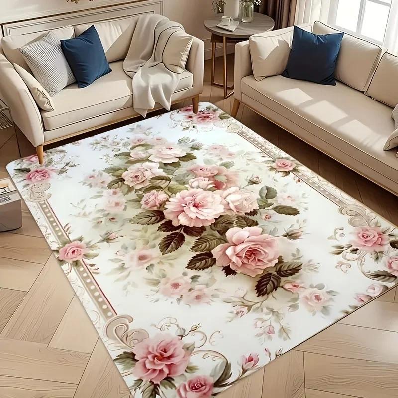 1PC Beach&Wave Pattern Door Mats Kitchen Rugs Non-Slip Pop Design Living Room Rugs Bath Mat Carpet for Home Sink Laundry Decor