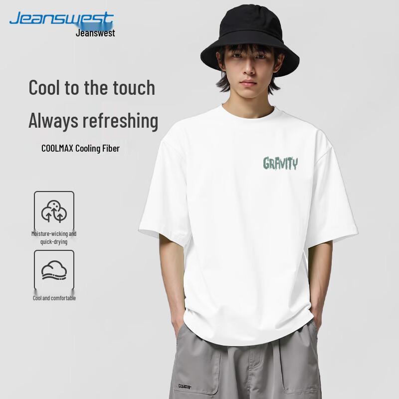 Jeanswest Unisex Casual Printed Short Sleeve T-Shirt