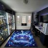 1PC Custom Name "Starry Night Crown" Theme Floor Mat Ideal for Living Room, Game Rooms, Office, Bedroom,Floor Mat Playful Design