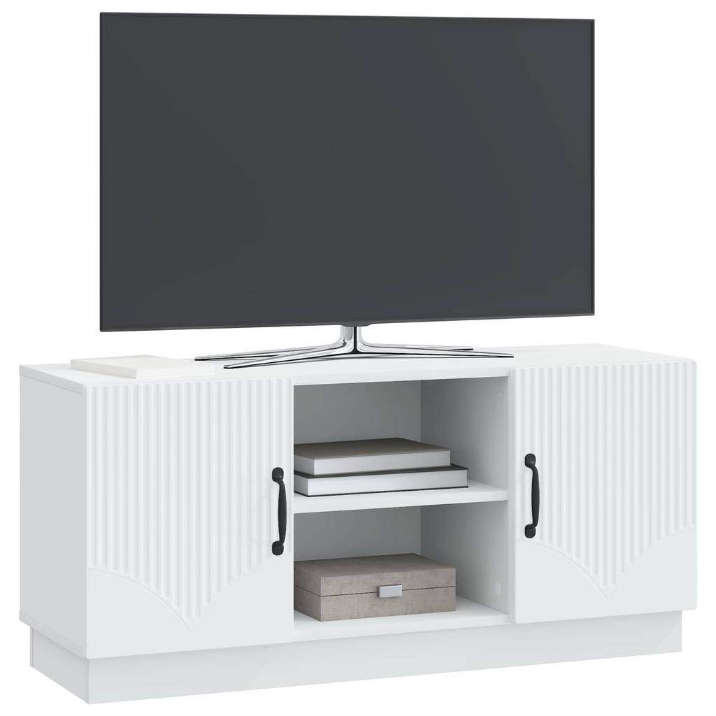 TV Stand White 102 x 34.5 x 47 cm Engineered Wood