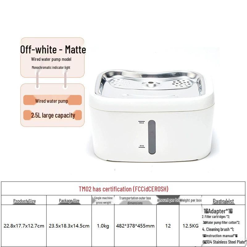 Automatic Smart Cat Water Dispenser with Wireless Induction and Silent Circulation