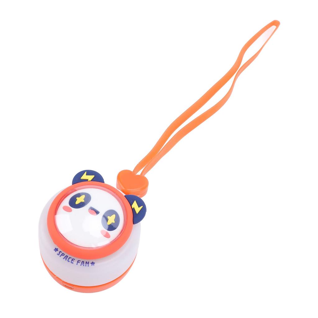 Nackenventilator Orange Niedlicher Bär USB Wiederaufladbar Tragbar Flügelblattlos Leise Handheld 3 Geschwindigkeiten Einstellbar