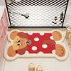Tapis de sol de salle de bain Thème Animal Épais Design Dessin Animé Tapis de Toilettes Antidérapant Forme Irrégulière Tapis de Pied Utilisation Salle de Bain