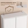 Washing Machine Cabinet with 2 Doors 66 X 24 X 191 Cm White
