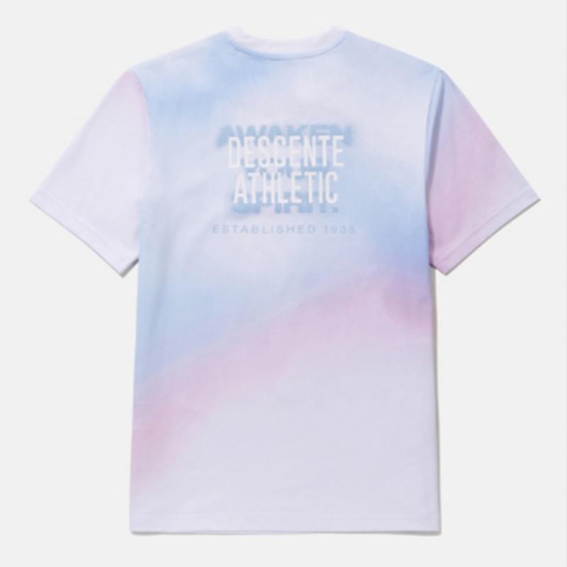 DescenTe Warding Backgraphic ShorT Sleeve T shirT B1 sq123uTs31 Mgry prnT whT0