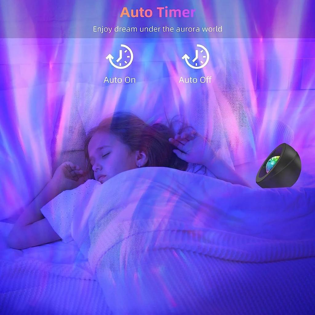 New Enhanced, Innovative Aurora LED Projector with Convenient Timer Remote for a Stunning Night Light Experience. Perfect for Cr