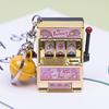 Creative Cartoon Mini Slot Machine Keychain Toy
