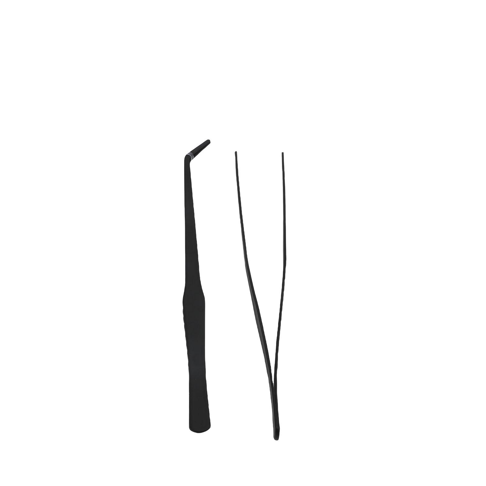 14.96in Aquarium Tweezer Reptile Feeding Cleaning Stainless Steel Straight and Curved Tweezers Set for Fish Tank