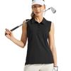 Women's Quick-Drying Golf Shirt Sleeveless - XS-XXL Turn-Down Collar Button Tank Top for Tennis Workout Athletic