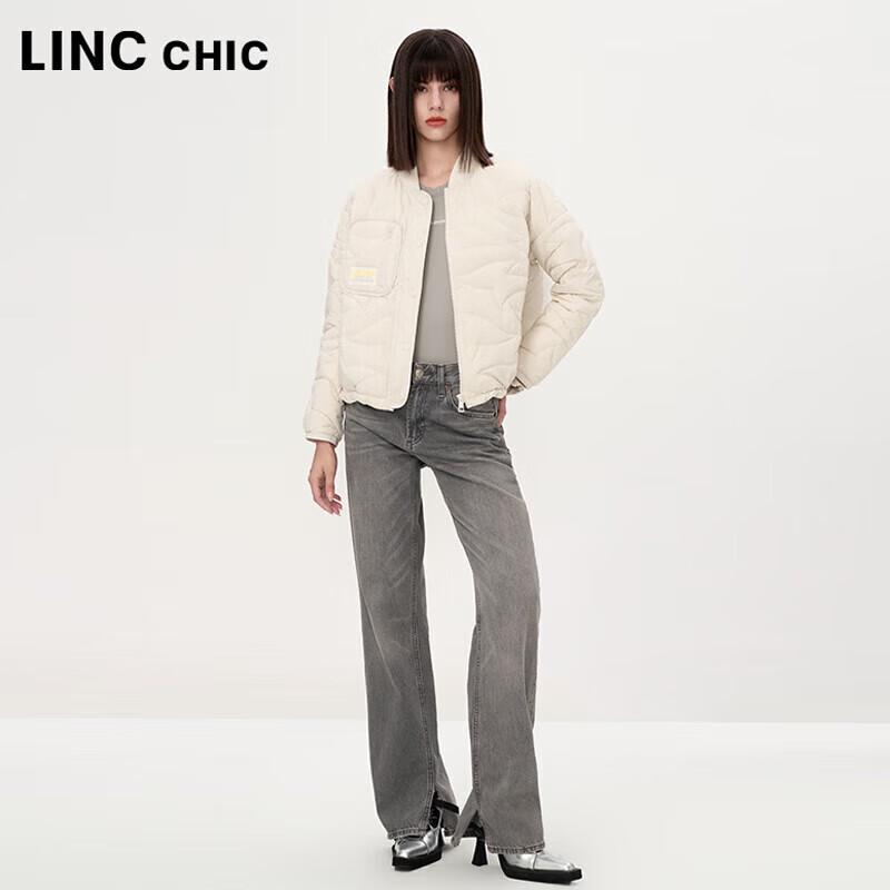 Jinyujie Women's Lightweight Duck Down Baseball Jacket