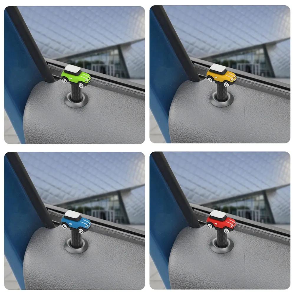 2Pcs Car Door Pin Decorative with Silicone Car-shaped Interior Accessories for BMW Mini Cooper Countryman Clubman F55 F54 F56
