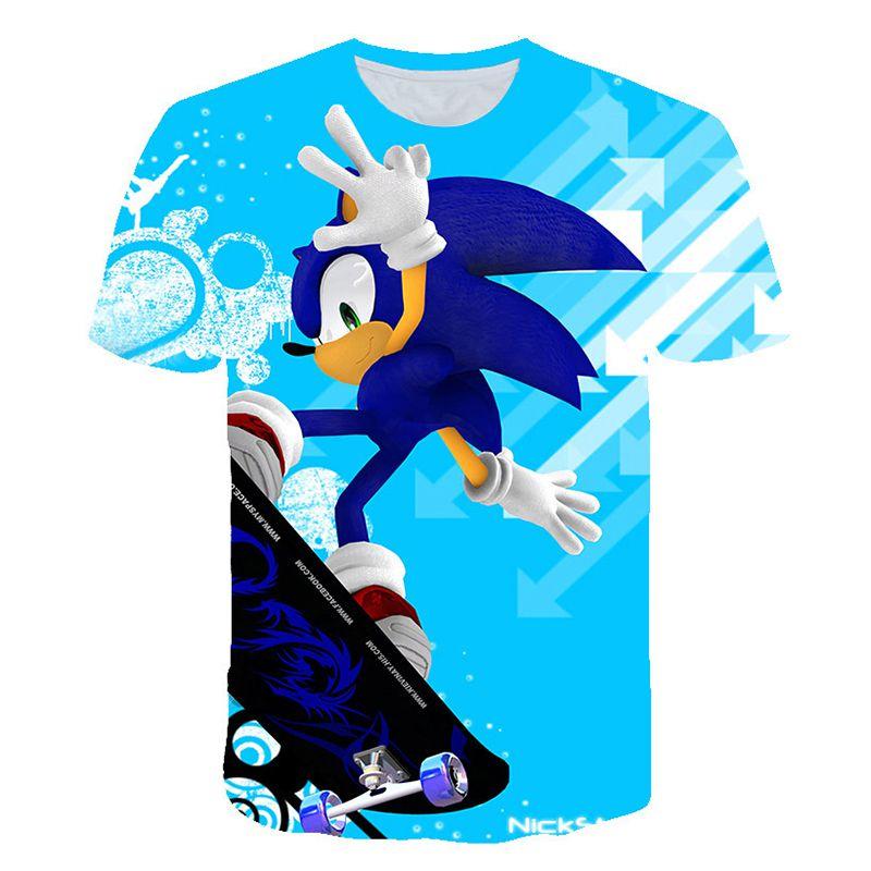 Stylish Sonic The Hedgehog Kids T-shirt With Colorful Cartoon Design For Boys And Girls