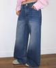 AMES-WORLDWIDE Flared Denim Pants Blue
