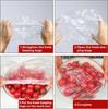 50/600pcs Disposable Food Cover Dust Food Grade Fresh Lids Elastic Plastic Wrap Shower Cap Fruit Food Cover Fresh Keeping Bag