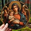 Vintage Metal Poster Angel Virgin Mary Home Wall Art