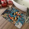 Japanese Koi Fish Door Mat Washable Non-Slip Living Room Sofa Chairs Area Mat Kitchen Bedside Area Rugs