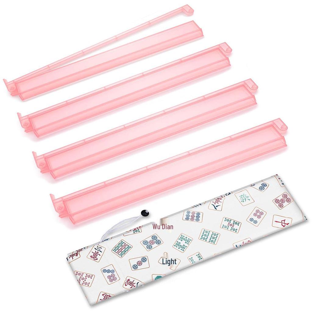 American Mahjong Rack Set with 17.5" Push Ruler and Storage Bag