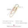 Temperament No Ear Piercings Long Tassel Chain Micro-inlay Zircon Clip Earrings for Women Trendy Punk Gold Tone Ear Cuff Jewelry