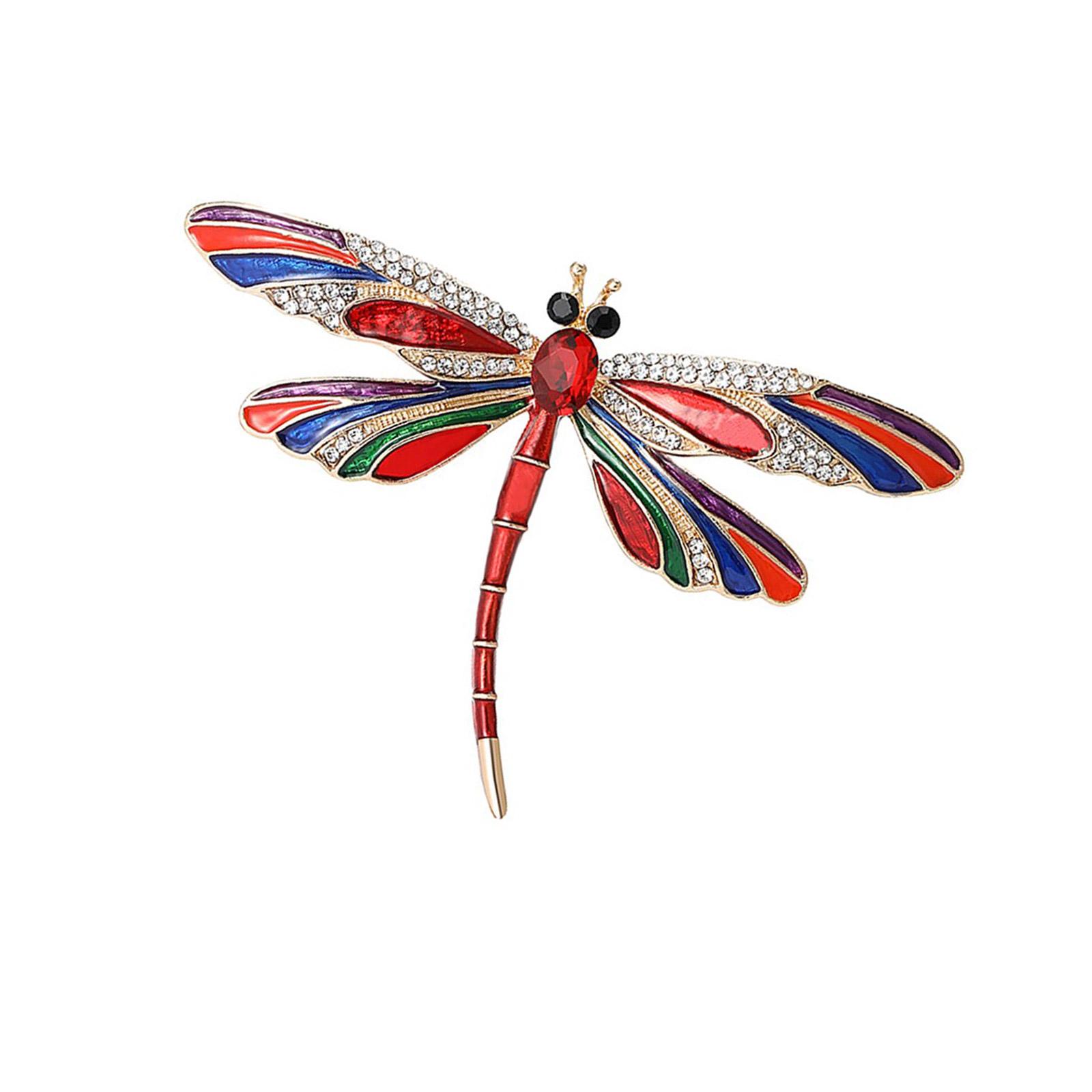 

Ретро стрекозы хрустальная брошь-булавка элегантные стразы животное лацкан аксессуар для женщин и девочек модные украшения красный
