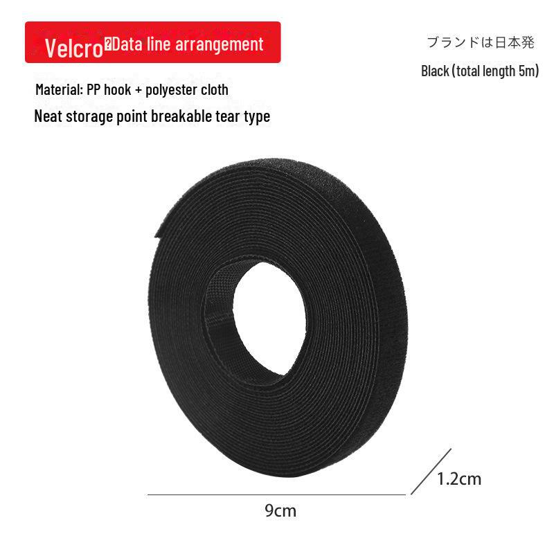 Tearable Velcro Cable Organizer Bundle - 5M: Desktop Wire Management & Fixing Tie