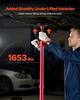 Underhoist Support Stand, 3/4 Ton Capacity Under Hoist Jack Stand with Two Wheels, Lifting from 1320 To 2032 Mm, Bearing Mounted Spin Handle, Foot