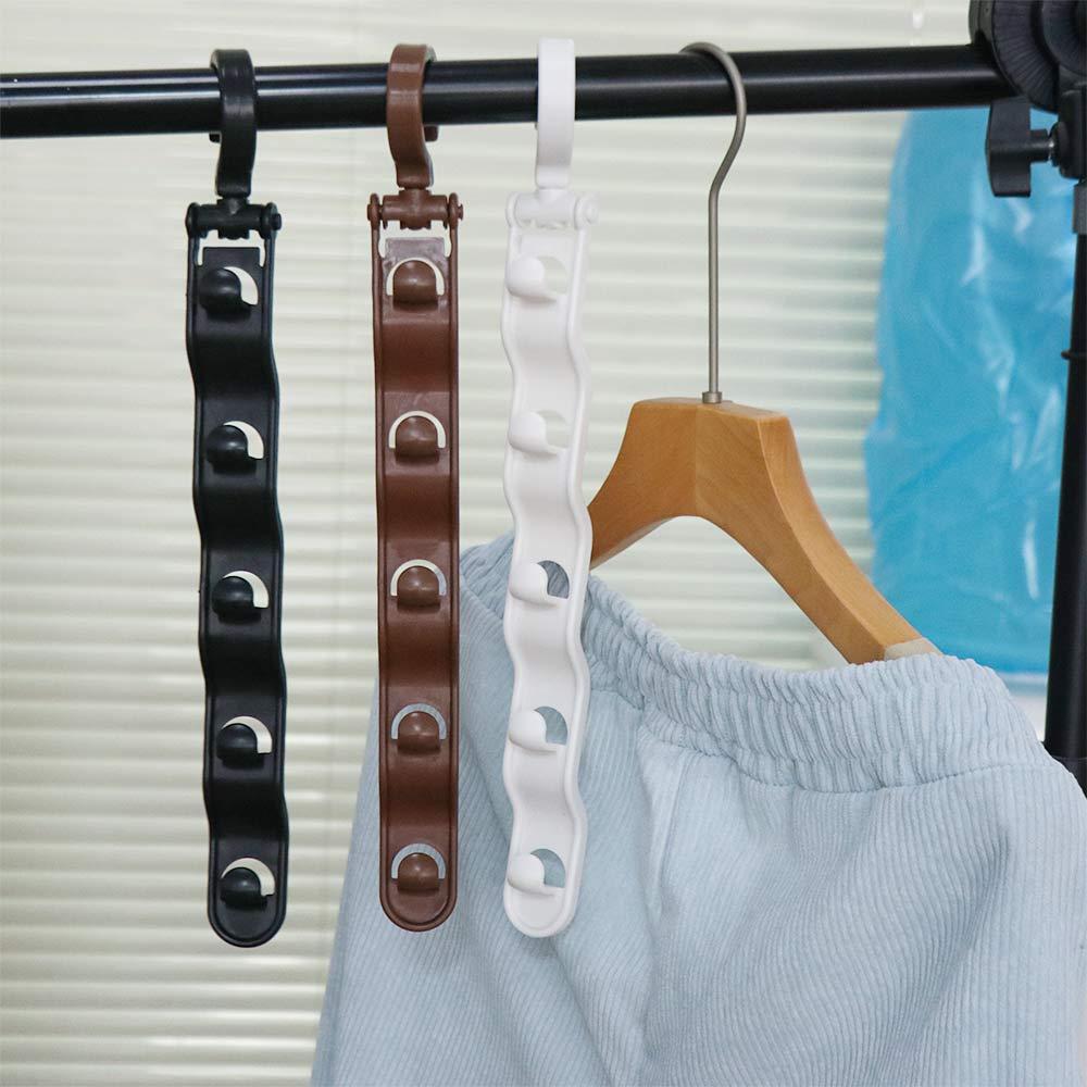 

5PCS Large Capacity Multilayer Clothes Hanger Multi-functional Wardrobe Hanger Home Supplies кавовий